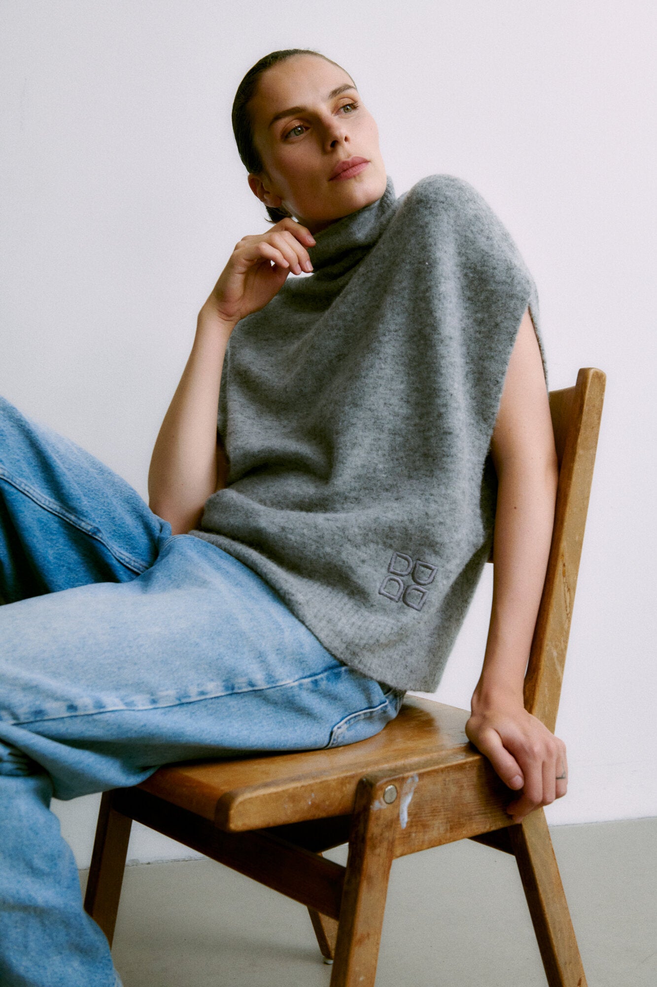 Cozy Days Frodie strikvest - 500056 Grey Melange